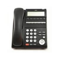 The NEC DT700 Series ITL-6DE-1A(BK)TEL IP Telephone features a backlit LCD display, numeric keypad, multiple function buttons, and a left-side handset.