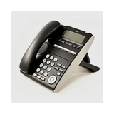 An NEC DT700 Series ITL-6DE-1A(BK)TEL IP Telephone by NEC, featuring a backlit LCD display and multiple buttons, is shown on its stand against a plain white background.