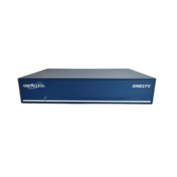 A blue rectangular OneAccess ONE270-1P AV2 GB5T Multi-Service SHDSL Router with OpenPOS logo, shown on a white background, ideal as a refurbished integrated access device for enterprise branch offices.
