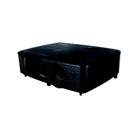 A certified refurbished Optoma W341 DLP Projector, 3600 lumens, WXGA 1280x800, featuring a large lens and vented sides in a sleek rectangular design, is displayed against a plain white background.