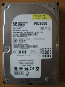 Western Digital W2500PB 7200RPM 250Gb IDE Hard Disk Drive