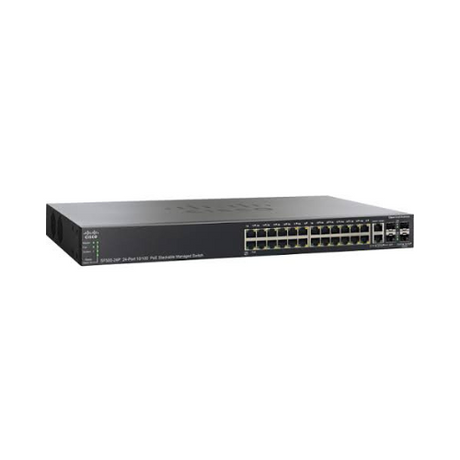 Cisco SF500-24P-K9 24-port GBe + 2 SFP Uplink PoE Switch | Wty