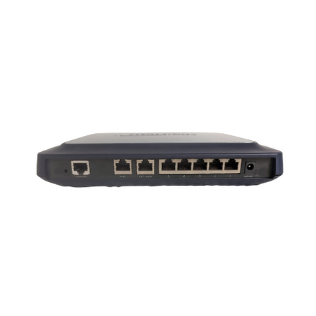 A close-up of the SonicWall TZ170 (APL11-029) Firewall 7-Port VPN Network Appliance shows multiple Ethernet and power ports, with VPN security and SonicWALL firewall features, set against a white background.