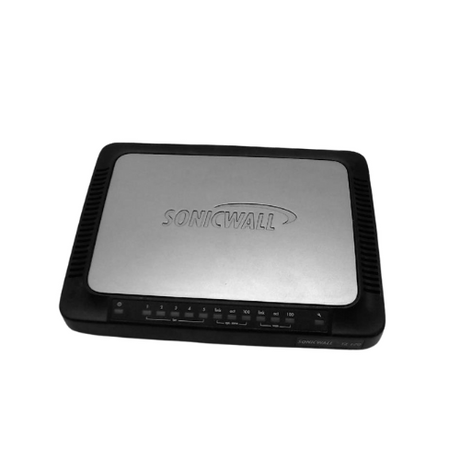 The SonicWall TZ170 (APL11-029) 7-Port VPN Network Appliance, a certified refurbished device with silver top and black sides, offers robust network security and includes warranty.