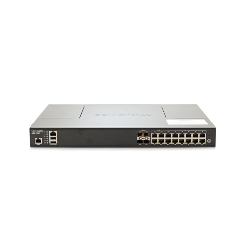 A certified refurbished SonicWall NSA 2650 3Gbps Network Security Firewall Appliance 1U features multiple Ethernet ports, USB, and console ports with front indicator lights, shown against a white background.