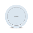 The Sophos AP 55C 802.11ac Dual Band Wireless Access Point is a certified refurbished device with indicator lights, featuring the Sophos brand at its center to ensure reliable enterprise wireless connectivity.