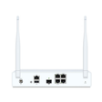 A certified refurbished Sophos XGS 87w Desktop Firewall by Sophos, featuring WiFi, five Gigabit ports, and dual antennas, is displayed from the back on a white background.
