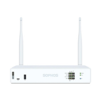 The Sophos XGS 87w Desktop Firewall is a certified refurbished, 5-port Gigabit WiFi security appliance with two antennas and front-panel indicator lights—ideal for desktop use.