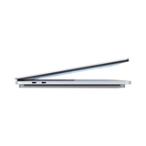 A Certified Refurbished Microsoft Surface Studio i7 11370H (3.3GHz, 32GB, 1TB, RTX 3050, 14.4" Touch) by Microsoft, viewed from the side—showing two USB-C ports and vents—offers versatile convertible workstation power.