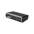 The Targus DOCK120 USB 3.0 Universal Docking Station, a certified refurbished model in black and silver, features DVI, HDMI, DisplayPort, USB, Ethernet, audio jack, and power input ports, all shown on a white background.
