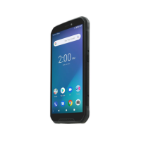 The ZTE T86 Telstra Tough Max 3 Rugged IP68 Waterproof Phone (64GB) by ZTE, shown at an angle with a thick bezel, displays 2:00 PM and app icons on a blue screen. This certified refurbished device is built for durability in any environment.