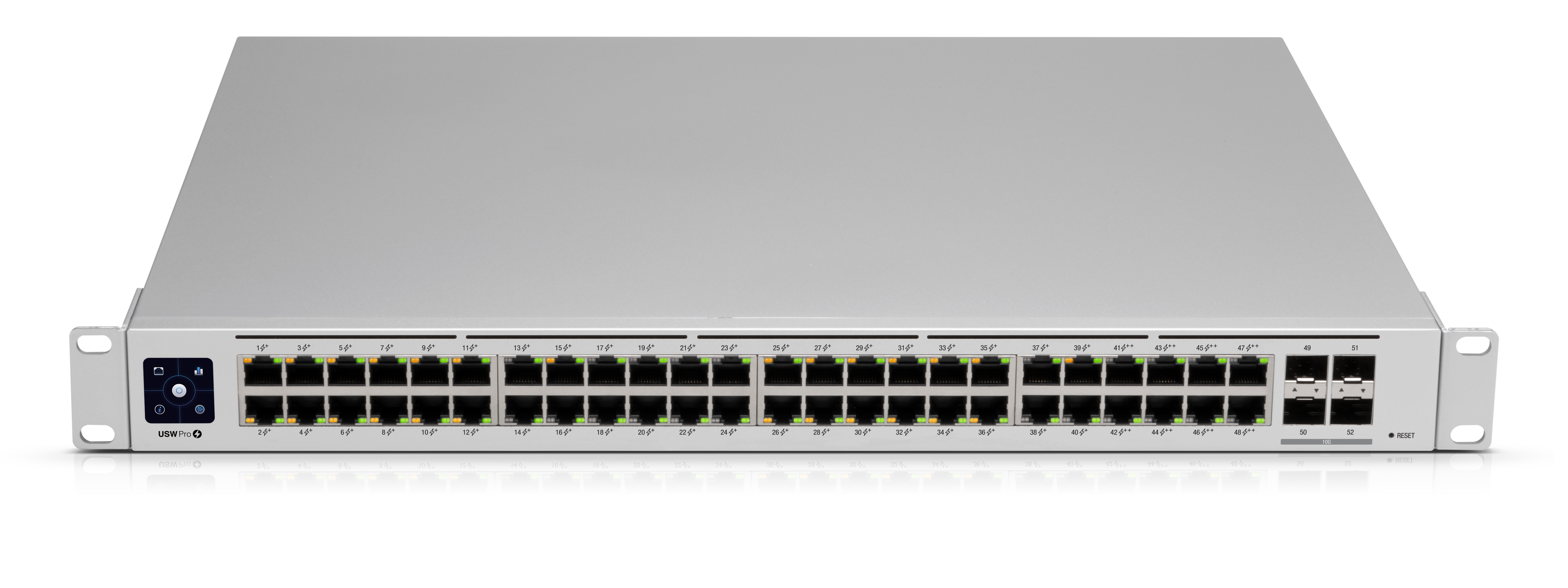 Ubiquiti UniFi USW-Pro-48-POE 48-Port PoE+ Managed Switch top angle view
