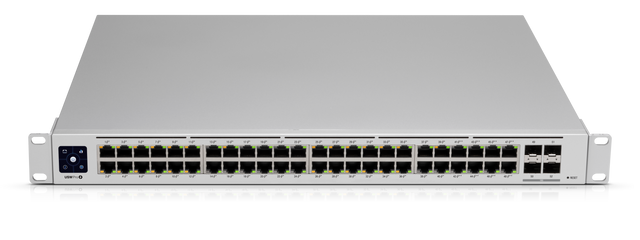 Ubiquiti UniFi USW-Pro-48-POE 48-Port PoE+ Managed Switch top angle view