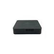 A black rectangular device with rounded edges and ventilation slots, the refurbished Logitech V-R0009 Rally Display Hub (NO ADAPTER) by Logitech delivers studio-quality video for conference rooms, shown against a plain white background.