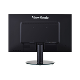 Rear view of the ViewSonic VA2719-2K IPS 27" 2560x1440 monitor, showing visible ports, brand logo at the top center, and SuperClear IPS panel technology; stand not included.
