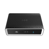 A compact black mini PC, the ZOTAC Zbox CI622 Nano i5 10210U features a perforated top, multiple front ports including USB and audio, visible ZOTAC branding, 8GB RAM, 256GB storage, and fast WiFi. Includes a 1-year warranty. No OS pre-installed.