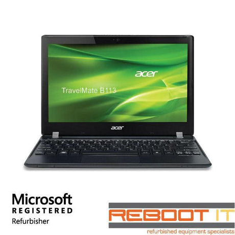 Acer TravelMate B113 Celeron 1007 1.5GHz 4GB 120GB SSD Webcam 11.6" Win 7 Netbook