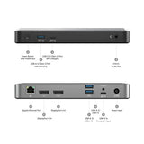 ALOGIC MX2 USB-C Dock Dual 4K60 2x DP 3x USB-A Gigabit