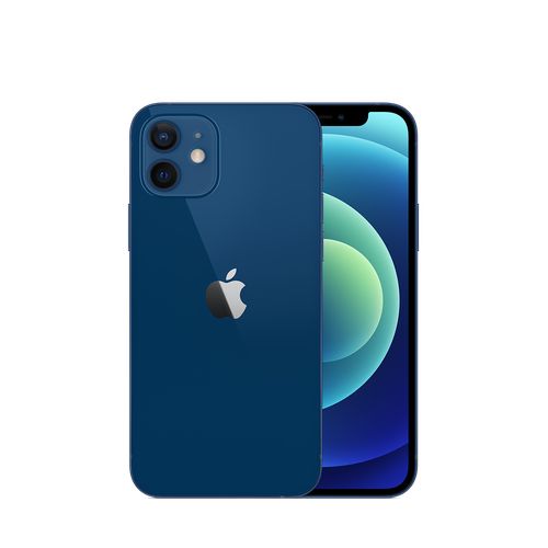 Apple iPhone 12 Blue 64GB Refurbished Smartphone - Angled Back View