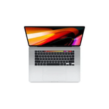 Apple MacBook Pro 16-inch 2019 open top-down view showing 16-inch Retina display, keyboard and trackpad