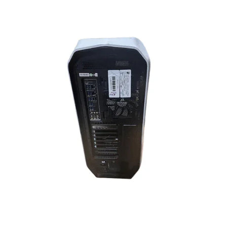 The ASUS Tower i7 5930K 3.5GHz 32GB 2x4TB P1000 X99-DELUXE NO OS | Wty is pictured from the back, revealing its ports, slots, and vents, set against a white background.