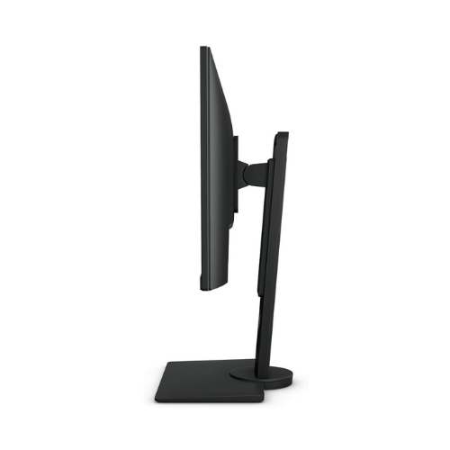 A side view of a certified refurbished BenQ BL2480T 23.8 IPS 1920x1080 monitor (NO STAND), screen oriented vertically, with both the base and support visible against a plain white background.