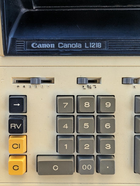 Canon CANOLA L1218 12-Digit Refurbished Printing Calculator - Front View