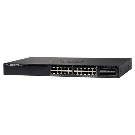 Cisco Catalyst 3650 WS-C3650-24PWS-S 24-Port PoE+ Switch — front view