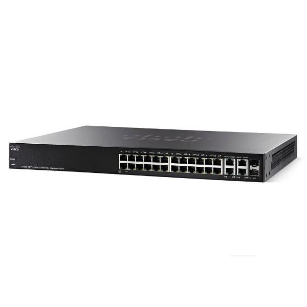 Cisco SF300-24P 24-Port 10/100 + 2-Port Gigabit SFP PoE Switch | 3mth Wty