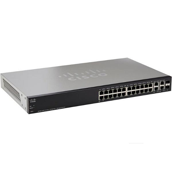 Cisco SF300-24P 24-Port 10/100 + 2-Port Gigabit SFP PoE Switch | 3mth Wty