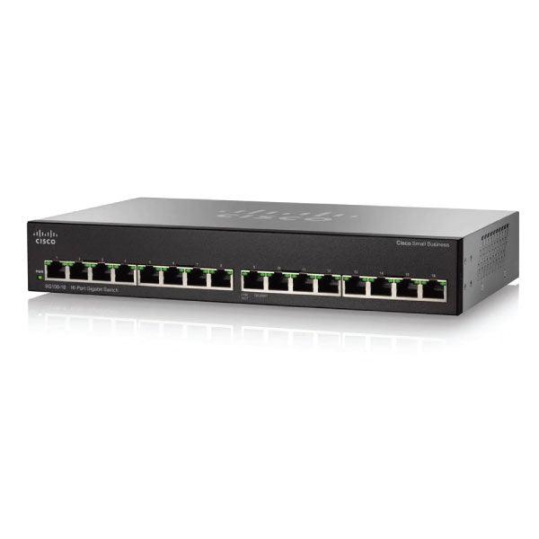 Cisco SG100-16 Unmanaged 16-Port Gigabit Switch | 3mth Wty