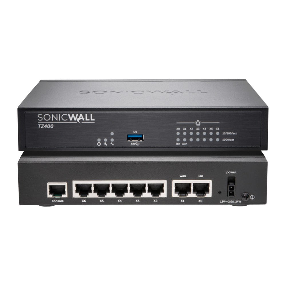 Dell SonicWall TZ400 Firewall 7x GbE Ports 1.3Gbps 900Mbps VPN Appliance