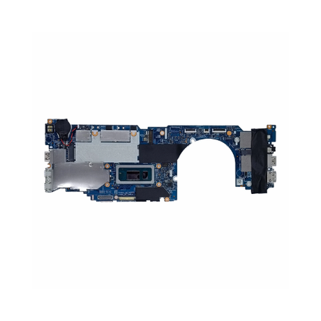 The Dell Latitude 5330 Motherboard WTY2W i5 1245U 16GB boasts various circuit components, connectors, a central CPU socket, and silver, black, and copper elements. Brand: Dell. Includes a 1-year warranty.