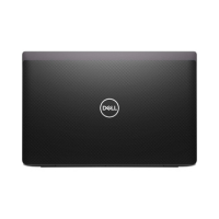 A closed black Dell Latitude 7430 i5 1235U business ultrabook with the Dell logo centered on the lid, viewed from above against a white background.