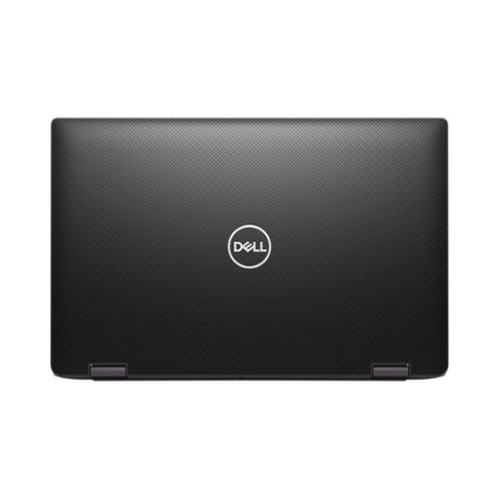 A closed black certified refurbished Dell Latitude 7430 2-in-1 with a textured finish and centered Dell logo, viewed from above. Features 12th Gen Intel Core i7-1265U, 16GB RAM, 256GB SSD, 14" touchscreen, and Windows 11 Pro.
