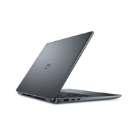 A silver Dell Latitude 7340 i7 1355U 13.3" business laptop is partially open, shown from a rear side angle to highlight its sleek design and side ports.