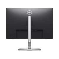A refurbished Dell P2423 IPS 24" monitor, seen from the back with a dark screen, silver stand, and the Dell logo near the top; features 1920x1200 resolution, 5ms response time, HDMI, DP, and USB 3.2 connectivity.