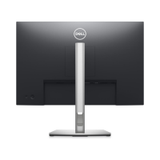 A refurbished Dell P2423 IPS 24" monitor, seen from the back with a dark screen, silver stand, and the Dell logo near the top; features 1920x1200 resolution, 5ms response time, HDMI, DP, and USB 3.2 connectivity.