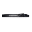 A Dell PowerConnect 7024 24-Port Gigabit Managed Switch is shown against a white background, featuring multiple Ethernet ports and front panel indicator lights.