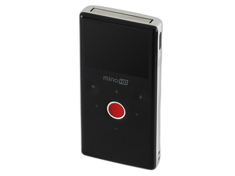 Flip Video MinoHD M3160S angled view showing compact design