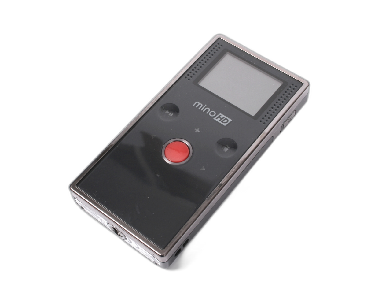Flip Video MinoHD M3160S front view showing LCD screen and controls
