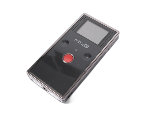 Flip Video MinoHD M3160S front view showing LCD screen and controls