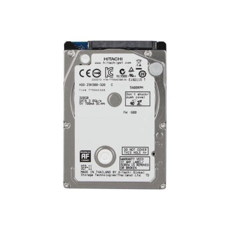 Hitachi Travelstar HTS545032A7E380 320GB 5.4K SATA 3GB/s 2.5" Hard Drive | 3mth Wty