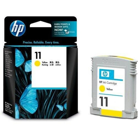 HP 11 C4837A Genuine Yellow Ink Cartridge | Genuine & Brand New