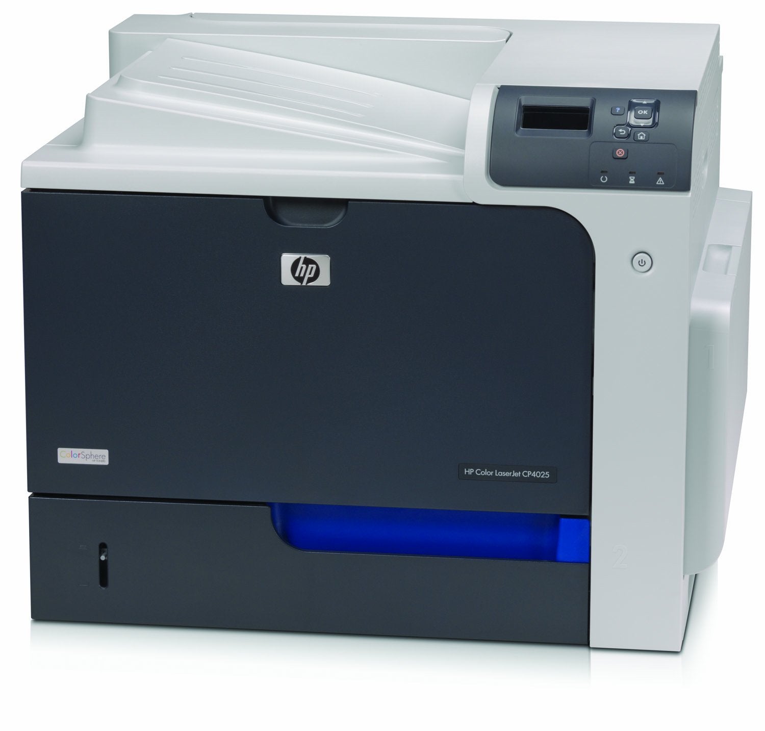 HP Color LaserJet CP4025 Colour Laser Printer - Angled Front View