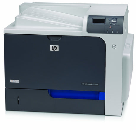 HP Color LaserJet CP4025 Colour Laser Printer - Angled Front View