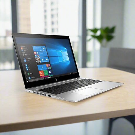 HP EliteBook 850 G5 i5-8350U 8GB 256GB SSD 15.6" FHD Windows 11 Pro Refurbished Laptop - Angled View