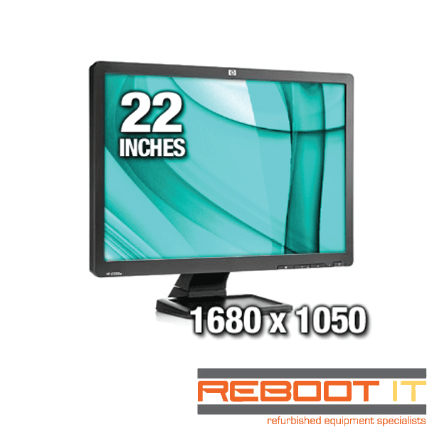 Refurbished - HP LE2201w 22" Widescreen LCD Monitor 1680 x 1050 VGA DVI - Reboot IT
