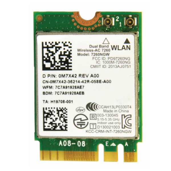 Intel 7260 Dual Band 802.11ac WIFI Card + Bluetooth 4.0