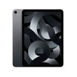 An open box Apple iPad Air 5th Gen 10.9" 64GB Space Grey WIFI Tablet by Apple is shown—one tablet displays a vivid screen with an abstract design, while another reveals the sleek back. Powered by the M1 chip.